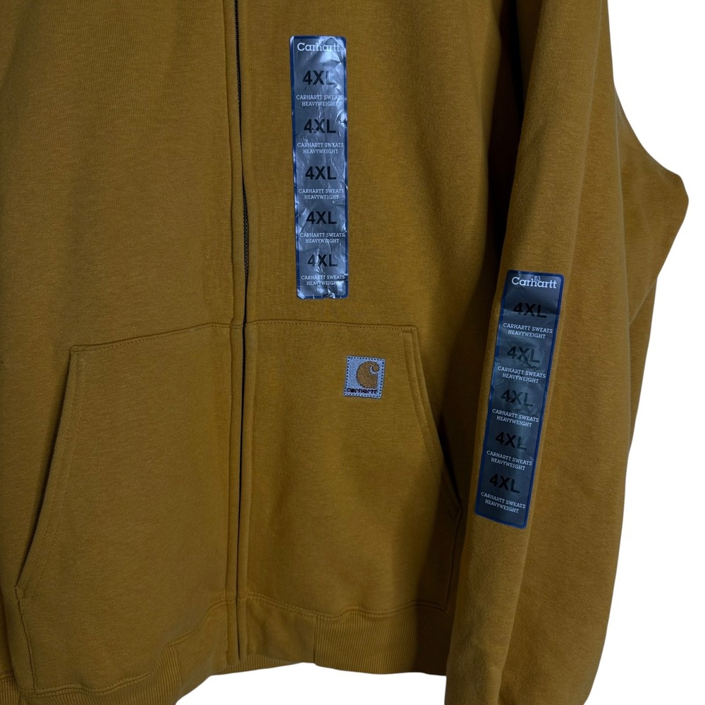Carhartt K185 Heavyweight Full Zip Hoodie Gold Men's Size 4XL New With Tags - Picture 2 of 7